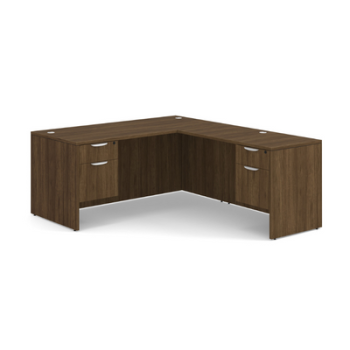 brown L-Shaped desk